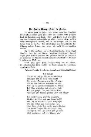 Die Henry George-Feier in Berlin