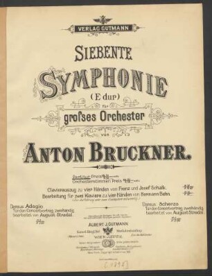 Siebente Symphonie : (E-Dur) ; für großes Orchester