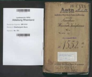 Junghann, Heinrich Karl geb. 21.01.1852; Berginspektor; ausgeschieden 1881; Prüfungs- u. Personalakten Band 1