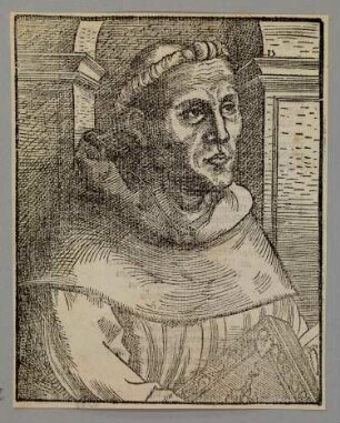 Bildnis des Martin Luther als Augustinermönch vor einer Nische