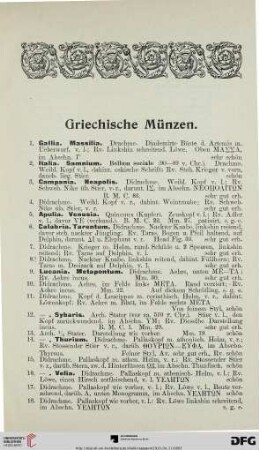 Griechische Münzen (Nr. 1-127)