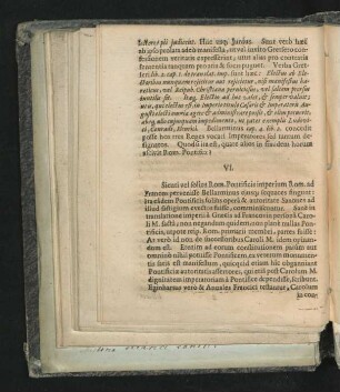VI. Sicuti vel solius Rom. Pontificis imperium Rom. ad Francos pervenisse ...