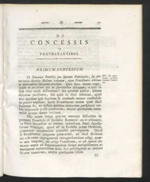 De Concessis A Protestantibus.