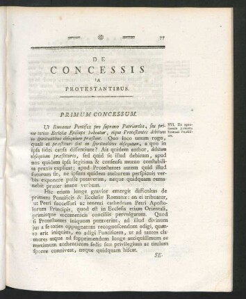De Concessis A Protestantibus.