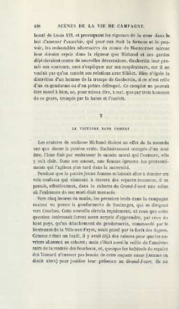 V. La victoire sans combat