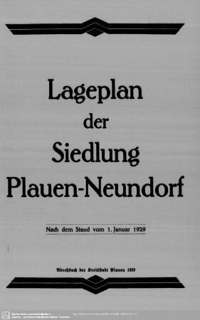 Lageplan der Siedlung Plauen-Neundorf