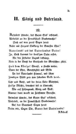 II. König und Vaterland