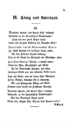 II. König und Vaterland