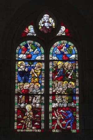 Frankreich. Bretagne. Finistere. Kergoat. Chapelle de Kergoat. Buntglasfenster. 1555