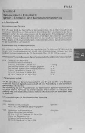 Philosophische Fakultät II: Sprach-, Literatur- und Kulturwissenschaften