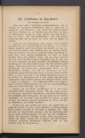 Der Fetischismus im Togo-Gebiet