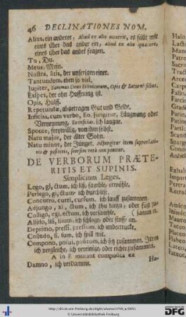 Praeterita Et Supina.