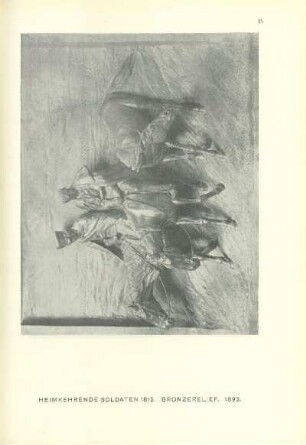 Heimkehrende Soldaten 1812. Bronzenrelief. 1893