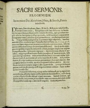 Sacri Sermonis.