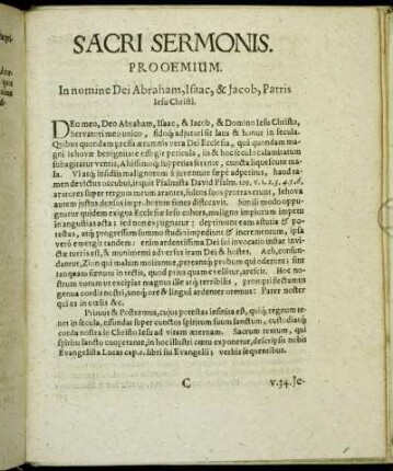 Sacri Sermonis.