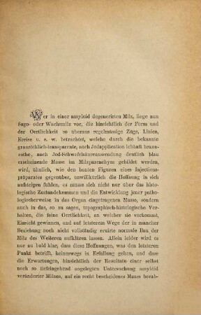 Pathologisch-histologische Untersuchungen ueber die amyloide Degeneration der Milz : Inaug.-Diss.