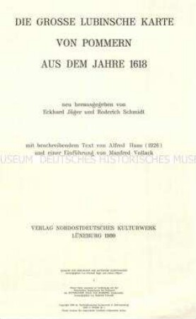 Historischer Atlas von Pommern