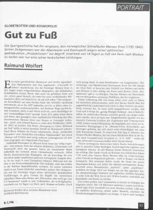 Globetrotter und Kosmopolit: Gut zu Fuß
