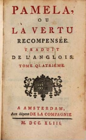 Pamela, Ou La Vertu Recompensée, 4