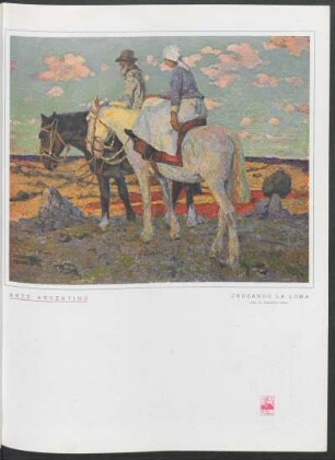 Arte argentino - Cruzando la loma : Óleo de Fernando Fader