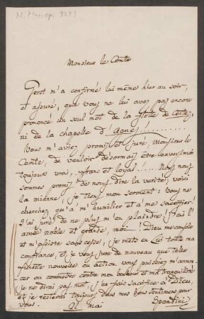 Brief an Unbekannt : 22.05., o.J.
