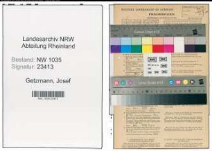 Entnazifizierung Josef Getzmann , geb. 01.05.1922 (Metzger)