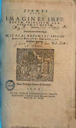 Icones sive imagines impp. regum, principum, electorum et ducum Saxoniae