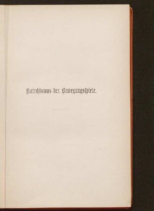 Katechismus der Bewegungsspiele für die deutsche Jugend