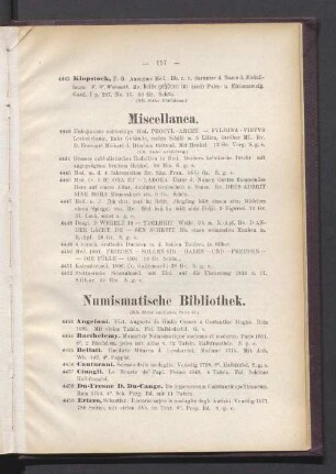 Numismatische Bibliothek