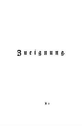 Zueignung