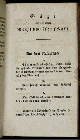 Säze aus der ganzen Rechtswissenschaft.
