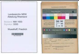 Entnazifizierung Friedrich Wuesthoff , geb. 29.09.1888 (Gastwirt)
