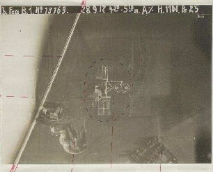 Flakbatterie nordwestlich Bahnhof Giesing (1200 m)
