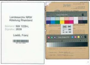 Entnazifizierung Franz Loebb , geb. 16.12.1891 (Theaterfriseur)