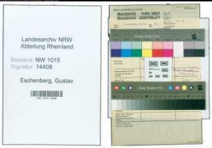 Entnazifizierung Gustav Eschenberg , geb. 24.06.1887 (Finanzbeamter)