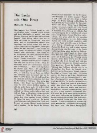 Die Sache mit Otto Ernst
