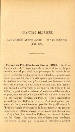 Chapitre deuxième. Les vicaires apostoliques. - ...