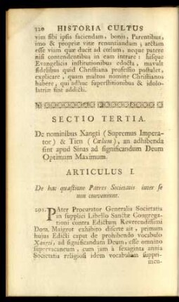 Articulus I. De hac quaestione patres societatis in se non conveniunt