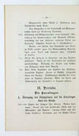 II. Periode. Die Karolinger