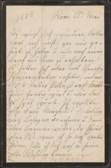 Brief von Malwida von Meysenbug an Carl von Meysenbug