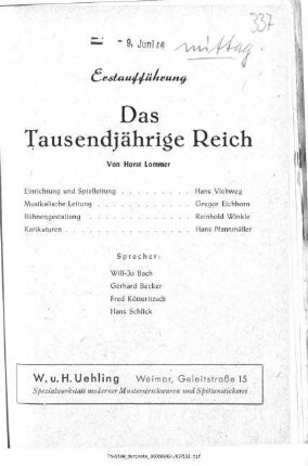 Das Tausendjährige Reich