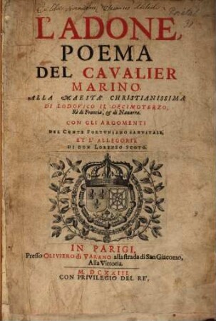 L' Adone : Poema