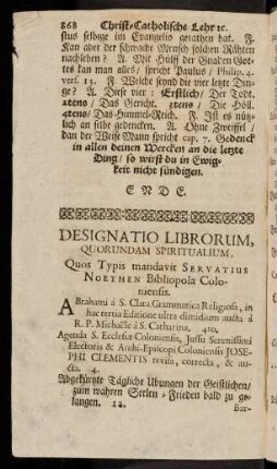 Designatio Librorum