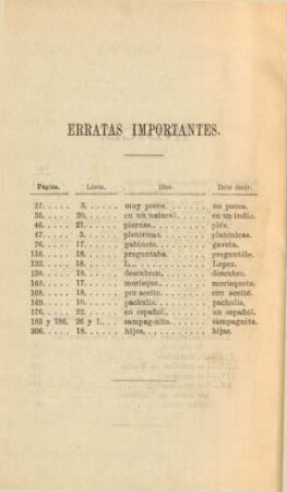 Erratas importantes