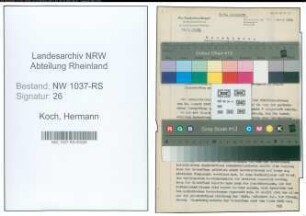 Entnazifizierung Hermann Koch , geb. 23.04.1891 (Techn.Stadtinspektor)