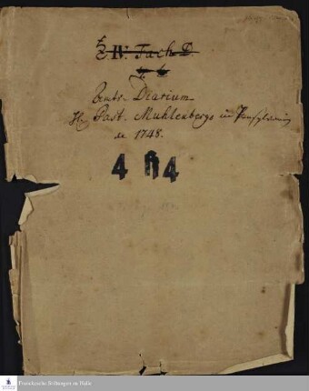 Tagebuch von Heinrich Melchior Mühlenberg.