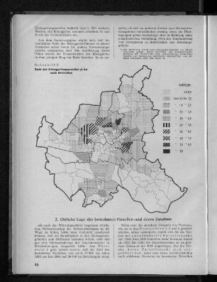 Schaubild 2: Zahl der Kleingartenparzellen je ha nach Ortsteilen