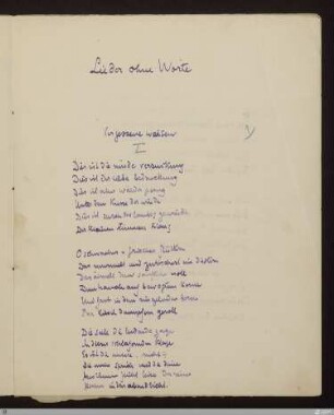 Vergessene weisen I : [SW XVI: keine Sigle]; [SW XVI, S. 17/143-144] / Paul Verlaine