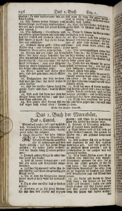 Das 1. Buch der Maccabäer.