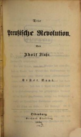 Die Preußische Revolution, 1